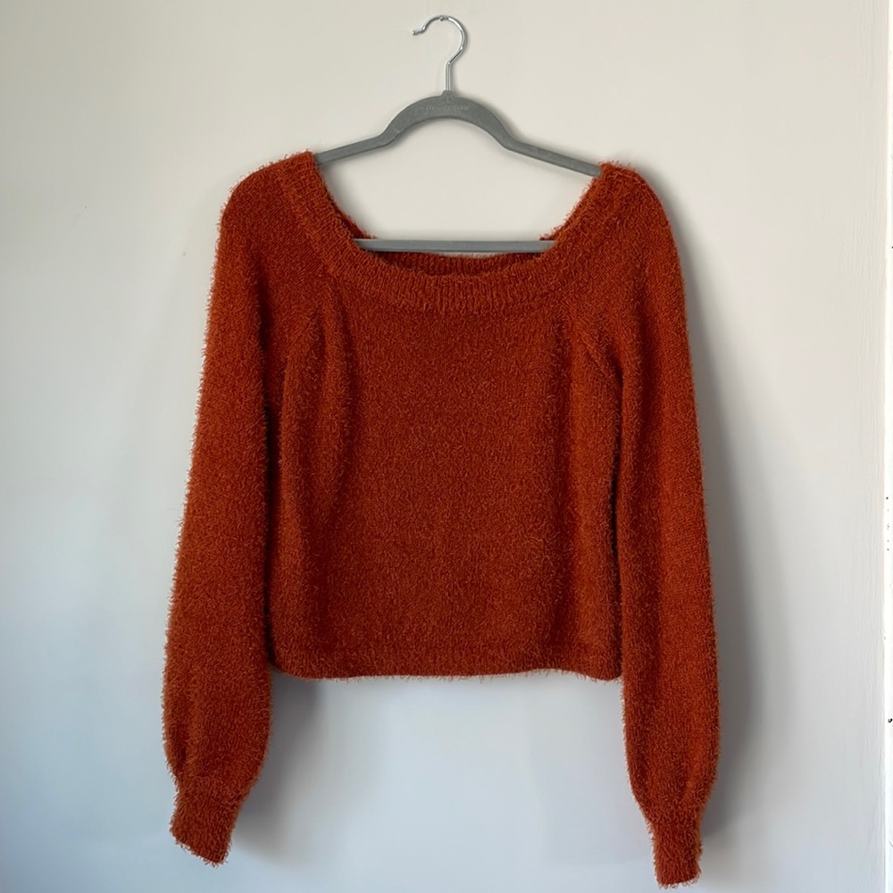 gently used women’s fuzzy sweater